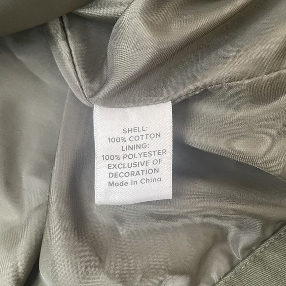 Peyton Jensen Jacket Womens Small Green Utility Pockets Casual Full Zip Snaps - Picture 7 of 10